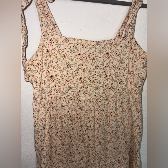 Madewell Cream Floral Lined Cotton Maxi Dress Size Medium - Picture 4 of 8